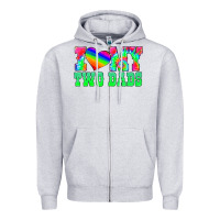 Heather Grey i love my two dads Zipper Hoodie - HRA Design Shop