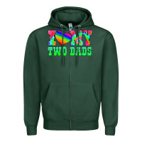 Sports Green i love my two dads Zipper Hoodie - HRA Design Shop