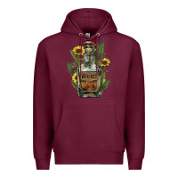 Burgundy western whiskey bottle Premium Hoodie - NancyCooperArtShop