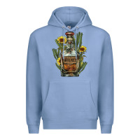 Colony Blue western whiskey bottle Premium Hoodie - NancyCooperArtShop