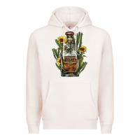 Pale Pink western whiskey bottle Premium Hoodie - NancyCooperArtShop
