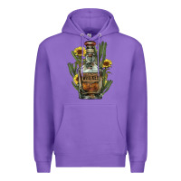 Purple western whiskey bottle Premium Hoodie - NancyCooperArtShop