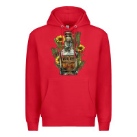Red western whiskey bottle Premium Hoodie - NancyCooperArtShop