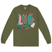 Army Green lab tech Long Sleeve Tee - AdoDesignShop