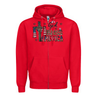 Red god bless america Zipper Hoodie - CowhideDigitalArt