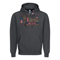 Smoke god bless america Zipper Hoodie - CowhideDigitalArt