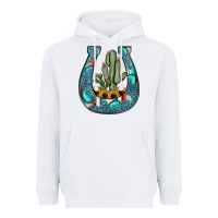 White cactus horseshoe Heavyweight Hoodie - JahusDesignShop