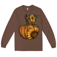 Chestnut pumpkin with sunflower Long Sleeve Tee - RanaPortraitStore