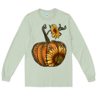 Matcha pumpkin with sunflower Long Sleeve Tee - RanaPortraitStore