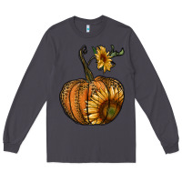 Smoke pumpkin with sunflower Long Sleeve Tee - RanaPortraitStore