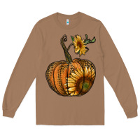 Toasted Coconut pumpkin with sunflower Long Sleeve Tee - RanaPortraitStore