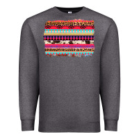 Charcoal Heather aztec western leopard cowhide background Premium Sweatshirt - AdoDesignShop