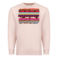 Pale Pink aztec western leopard cowhide background Premium Sweatshirt - AdoDesignShop
