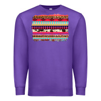 Purple aztec western leopard cowhide background Premium Sweatshirt - AdoDesignShop
