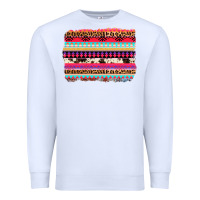 White aztec western leopard cowhide background Premium Sweatshirt - AdoDesignShop