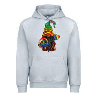 Heather Grey LGBTQ+ Pride Gnome With Candy Urban Hoodie - BundleAndBundleShop