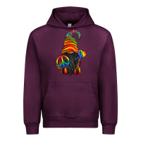 Mauve Wine LGBTQ+ Pride Gnome With Candy Urban Hoodie - BundleAndBundleShop