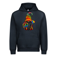 Navy LGBTQ+ Pride Gnome With Candy Urban Hoodie - BundleAndBundleShop