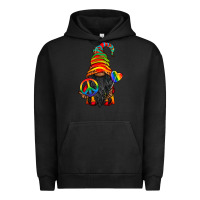 Pigment Black LGBTQ+ Pride Gnome With Candy Urban Hoodie - BundleAndBundleShop
