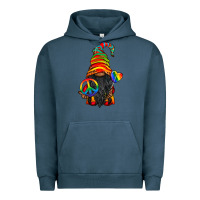 Pigment Midnight Navy LGBTQ+ Pride Gnome With Candy Urban Hoodie - BundleAndBundleShop