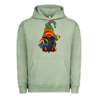 Pigment Oil Green LGBTQ+ Pride Gnome With Candy Urban Hoodie - BundleAndBundleShop