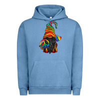 Pigment Pebble Blue LGBTQ+ Pride Gnome With Candy Urban Hoodie - BundleAndBundleShop