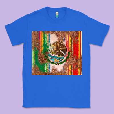 Mexican Flag Serape Classic Tee Designed By Cts Tumbler Store