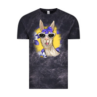Cloud Black Llama With Sunglasses Vintage Tee - RanaPortraitStore