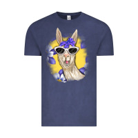 Vintage Denim Llama With Sunglasses Vintage Tee - RanaPortraitStore