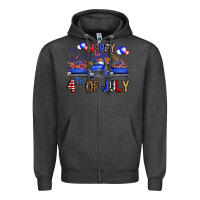 Charcoal Heather western hello fourth of july trucks Zipper Hoodie - FaDigitalArtStudio