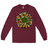 Burgundy new year sunflower Long Sleeve Tee - RanaPortraitStore
