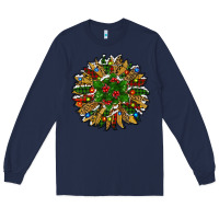 Navy new year sunflower Long Sleeve Tee - RanaPortraitStore