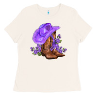 Bone purple cowgirl  and roses Ladies Tee - AdoDesignShop