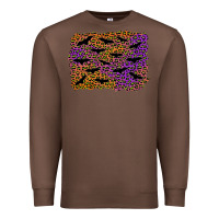 Chestnut halloween leopard bat background Premium Sweatshirt - AdoDesignShop