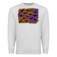Dove Grey halloween leopard bat background Premium Sweatshirt - AdoDesignShop