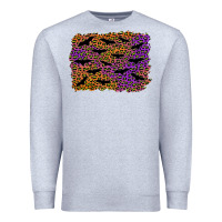 Heather Grey halloween leopard bat background Premium Sweatshirt - AdoDesignShop
