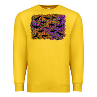 Lemon halloween leopard bat background Premium Sweatshirt - AdoDesignShop