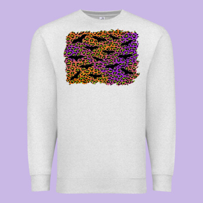 Halloween Leopard Bat Background Premium Sweatshirt Designed By Adodesignshop