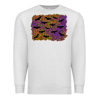 Oatmeal Heather halloween leopard bat background Premium Sweatshirt - AdoDesignShop