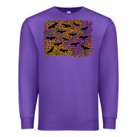Purple halloween leopard bat background Premium Sweatshirt - AdoDesignShop