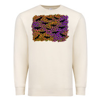 Sandshell halloween leopard bat background Premium Sweatshirt - AdoDesignShop