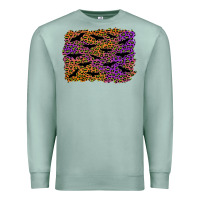 Seafoam halloween leopard bat background Premium Sweatshirt - AdoDesignShop