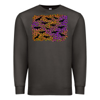 Smoke halloween leopard bat background Premium Sweatshirt - AdoDesignShop