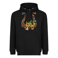 Black horseshoe sunflower Heavyweight Hoodie - JahusDesignShop