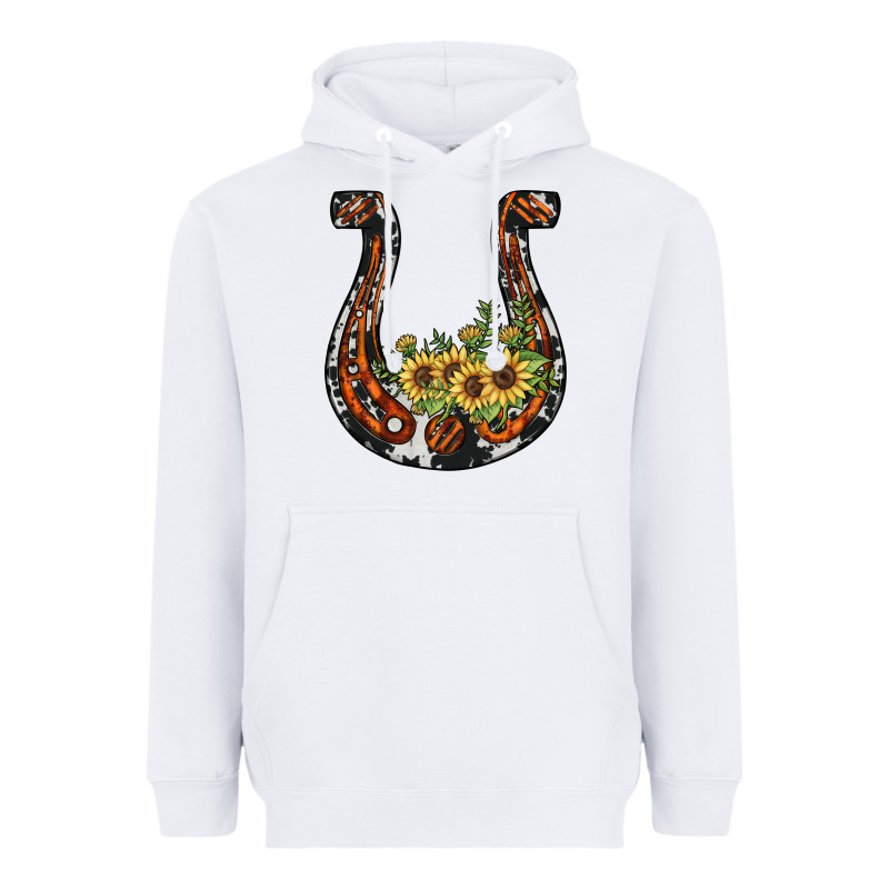 Horseshoe Sunflower Heavyweight Hoodie by JahusDesignShop | Teevron