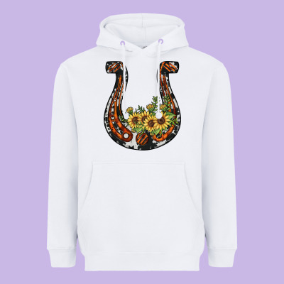 Horseshoe Sunflower Heavyweight Hoodie Designed By Jahusdesignshop