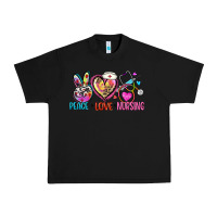 Black peace love nursing Urban Heavy Tee - Zillion Design Studio