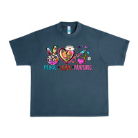 Midnight Navy peace love nursing Urban Heavy Tee - Zillion Design Studio