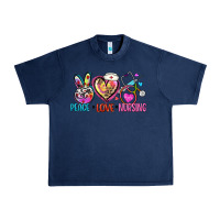 Navy peace love nursing Urban Heavy Tee - Zillion Design Studio