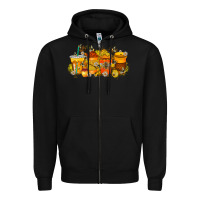 Black bee drink Zipper Hoodie - RacoonDesign
